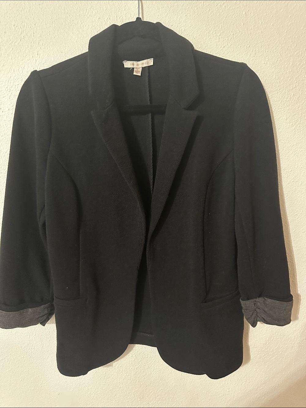 Sisley Black Open-Front Blazer Jacket